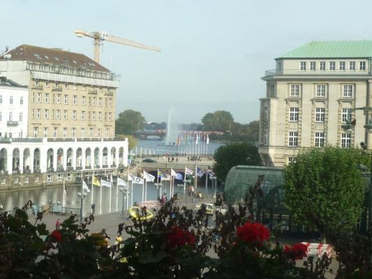 Blick aus dem Rathaus