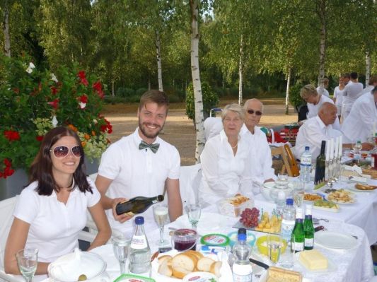 Katja, Sasha, Heidi, Hans-Jürgen und im Hintergrund uns Dieter